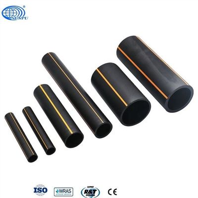 لوله پلی اتیلن گاز طبیعی ISO9001 HDPE مشکی با نوار نارنجی